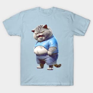 Funny Fat Cat Art Design Fat Kitten Cat T-Shirt